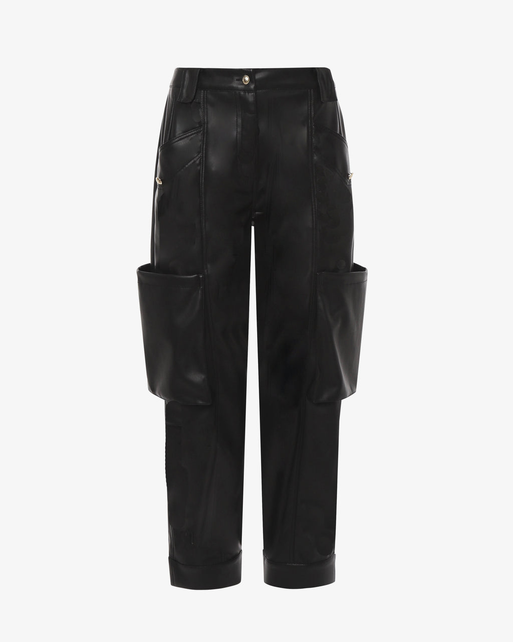 Pantalone cargo in ecopelle