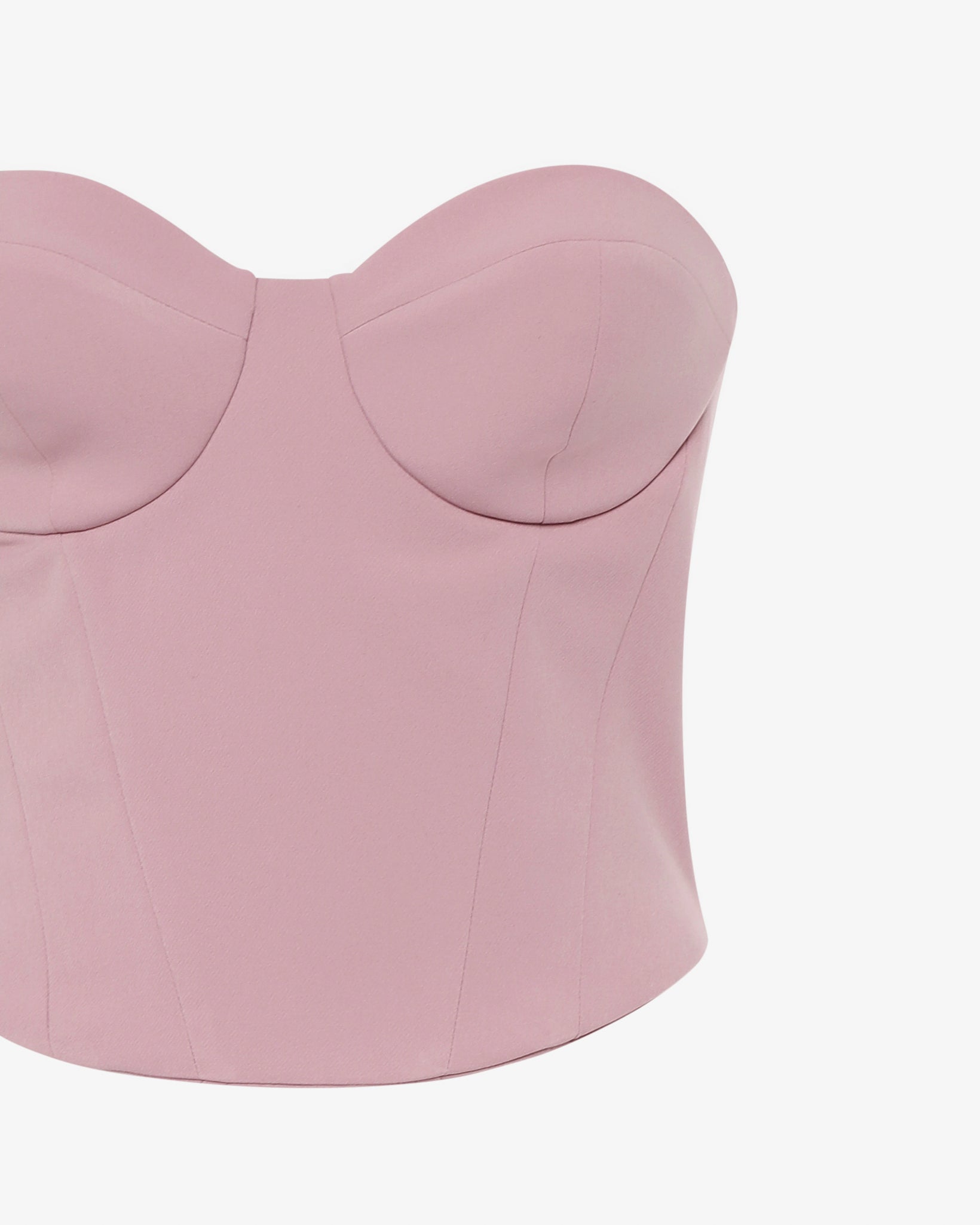 Top bustier in tessuto tecnico con coppe