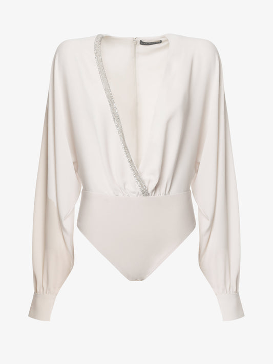 Body con scollo profondo gioiello