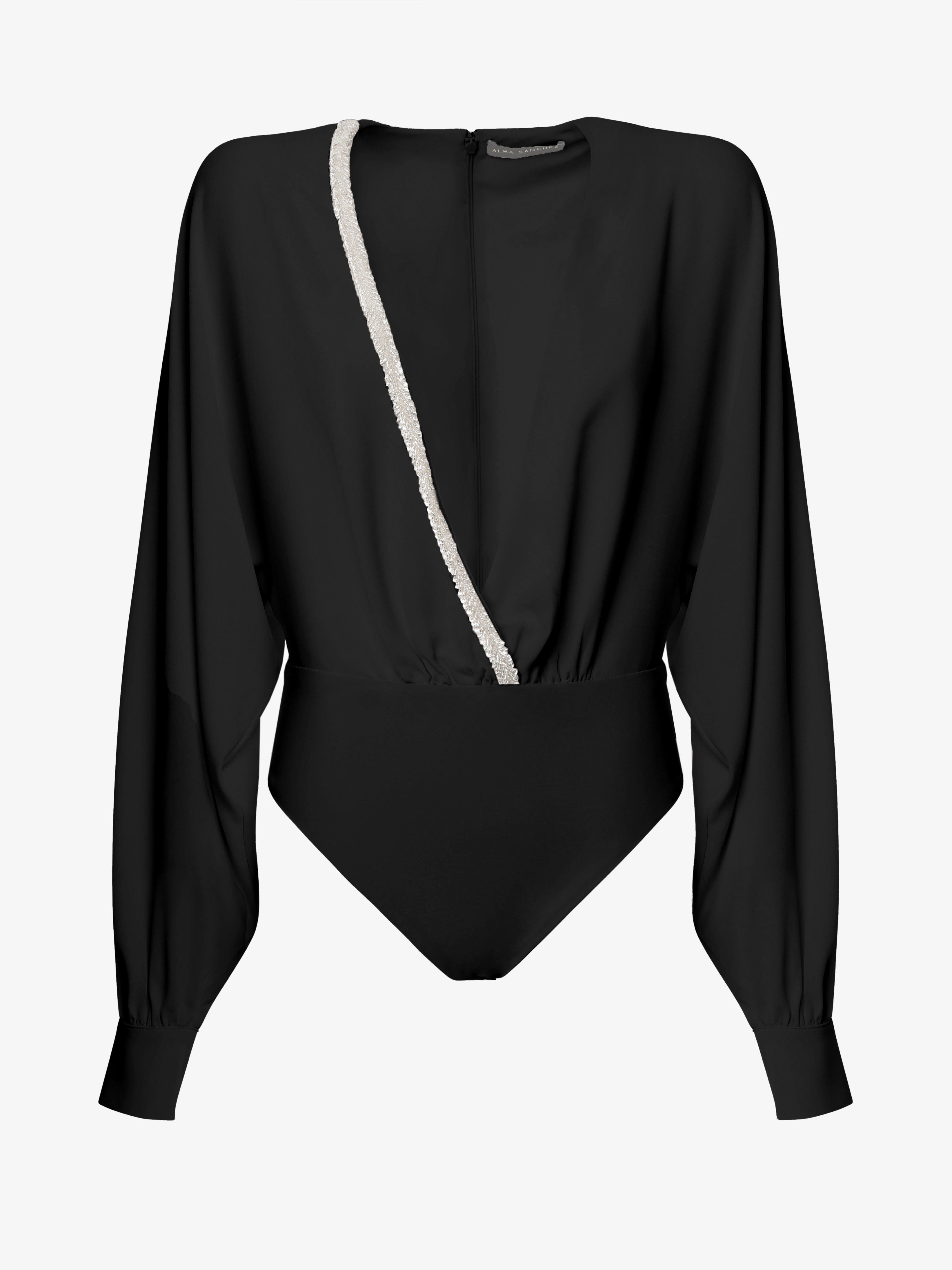 Body con scollo profondo gioiello