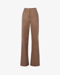 Pantalone gamba  dritta in ecopelle