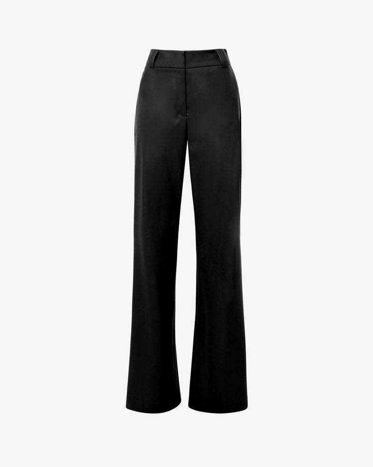 Pantalone gamba  dritta in ecopelle