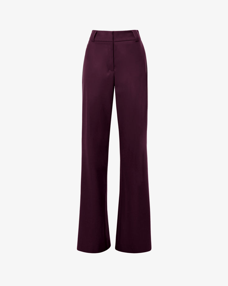 Pantalone gamba  dritta in ecopelle
