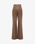 Pantalone gamba  dritta in ecopelle