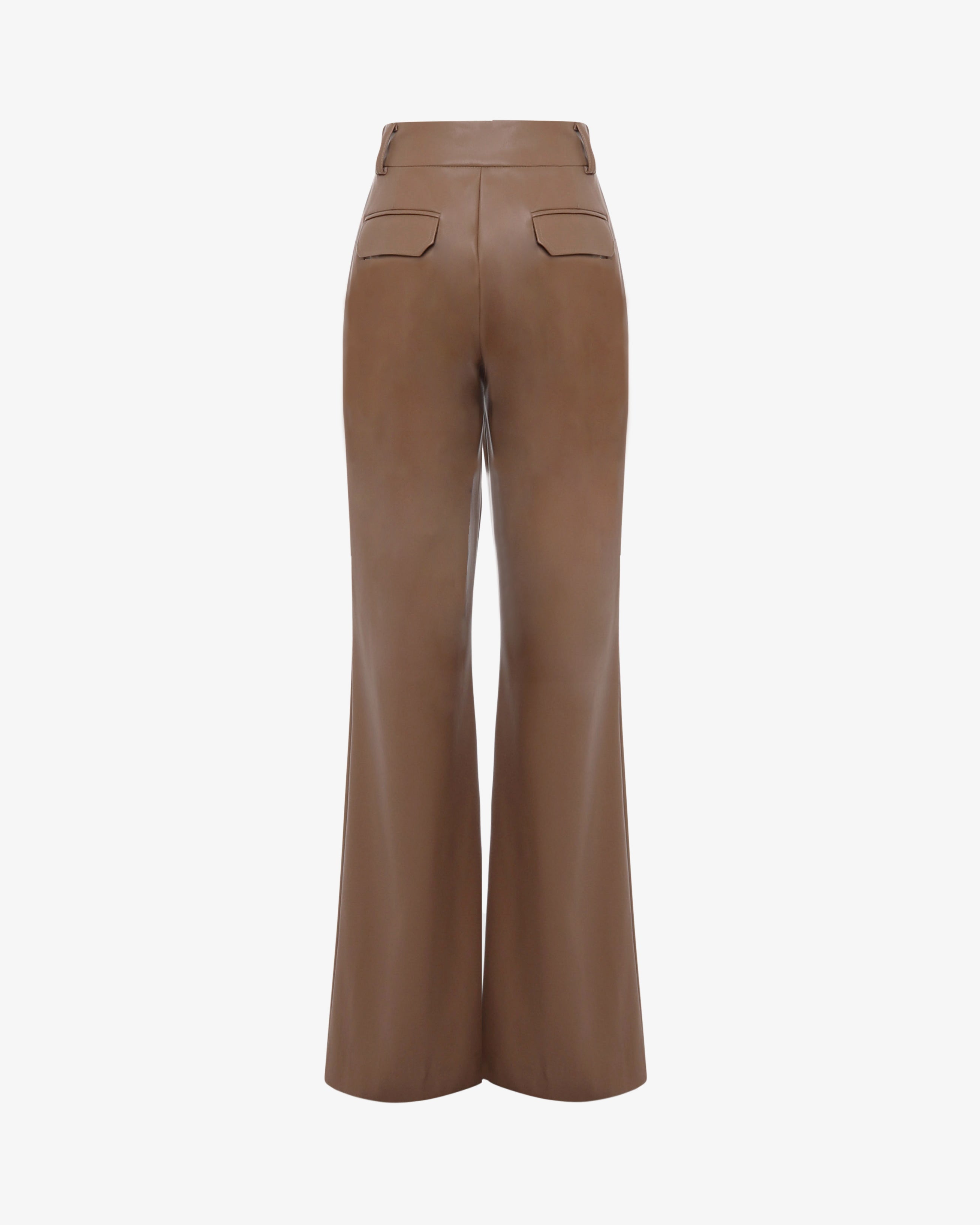 Pantalone gamba  dritta in ecopelle