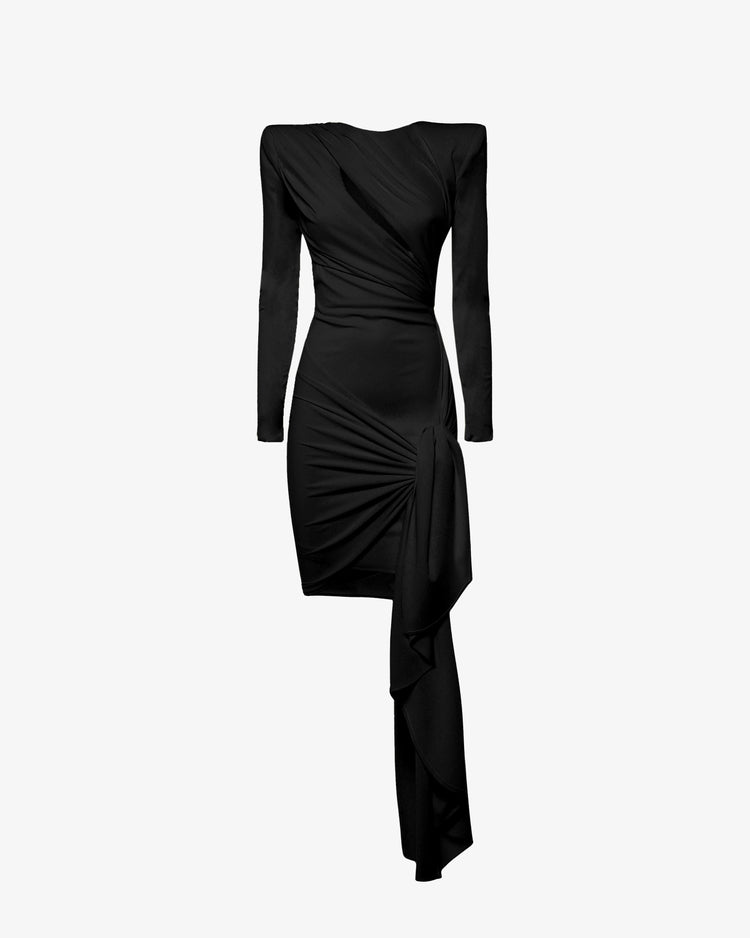 Mini abito con cut out e drappeggi