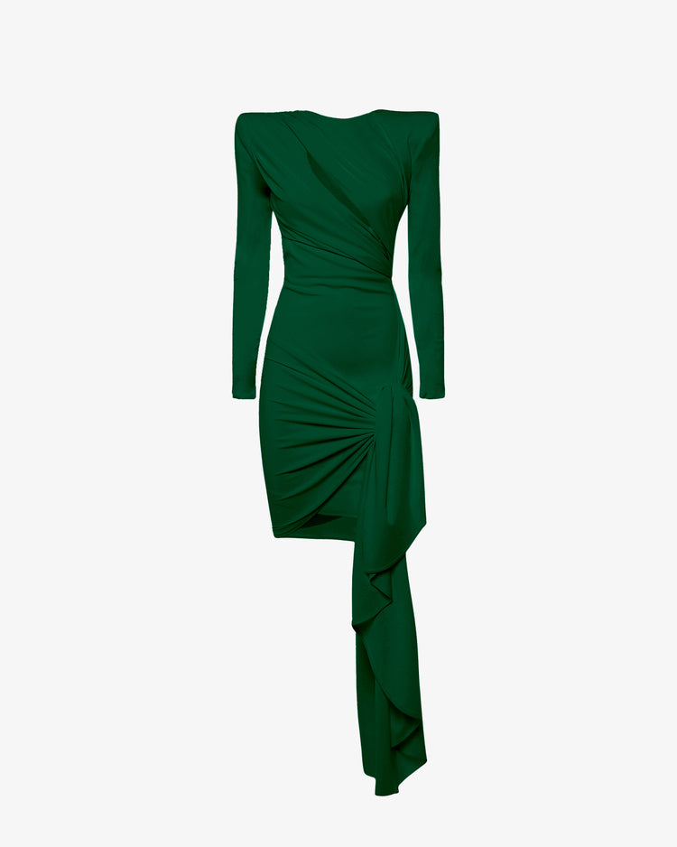 Mini abito con cut out e drappeggi