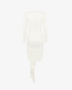 Mini abito con cut out e drappeggi