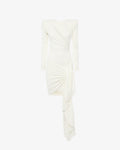 Mini abito con cut out e drappeggi