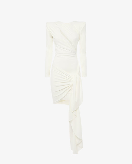 Mini abito con cut out e drappeggi