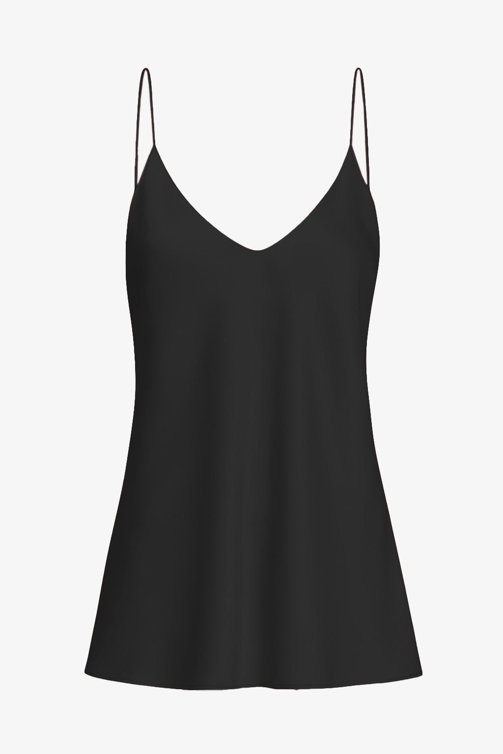 Top in georgette con spalline sottili