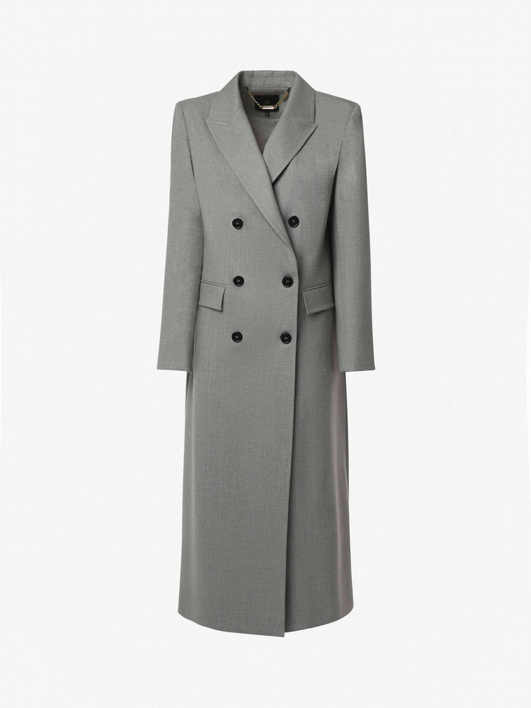 Cappotto lungo doppio petto in panno