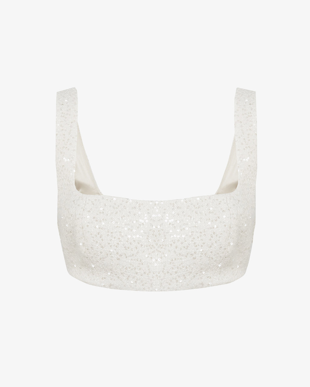 Top corto in pailettes