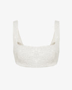 Top corto in pailettes