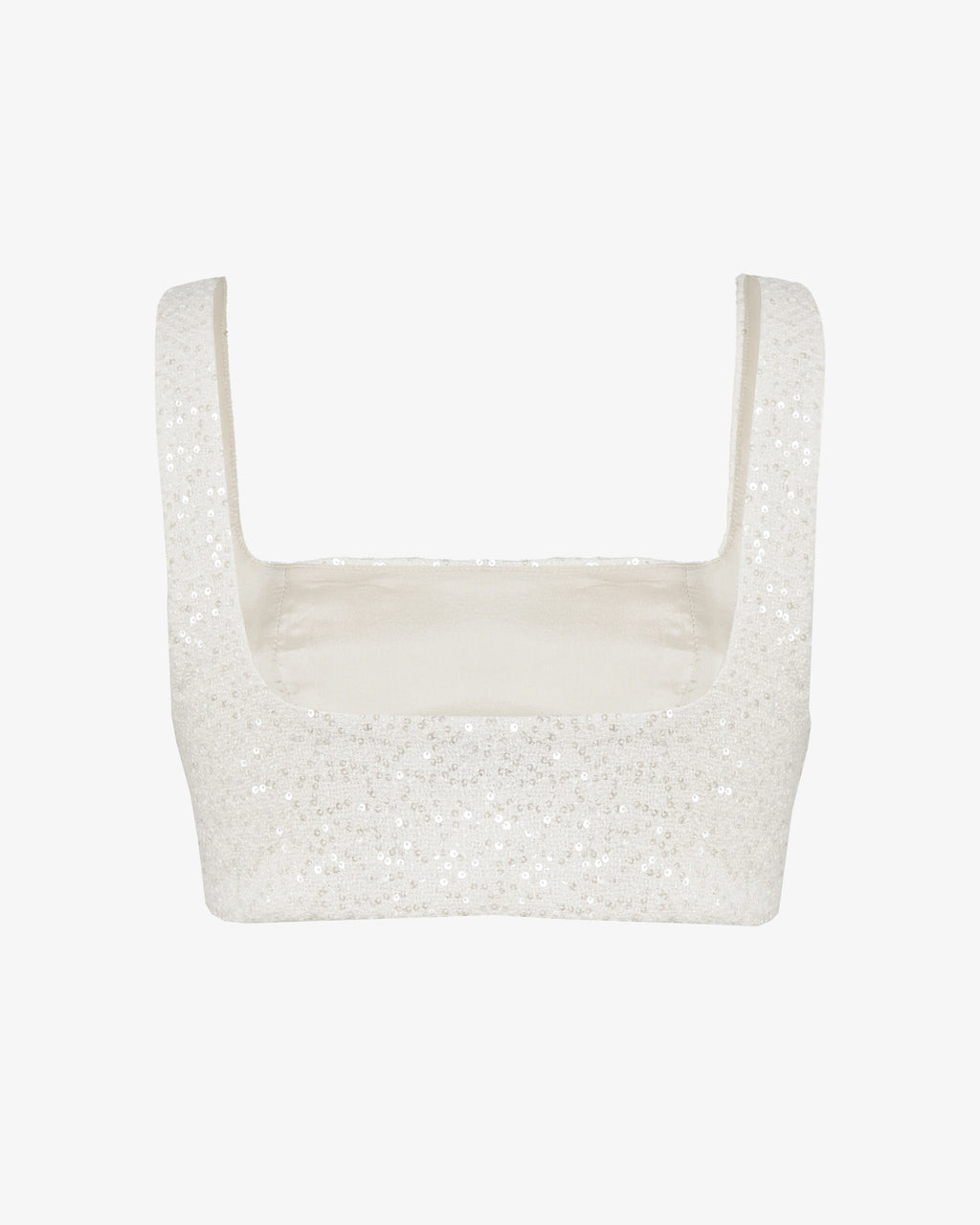 Top corto in pailettes