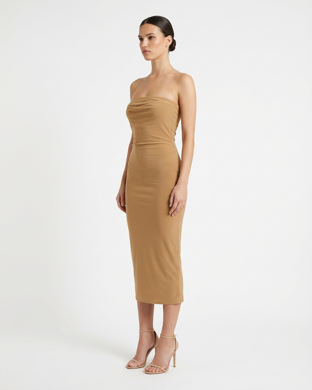 Abito sottoveste a fascia midi in jersey