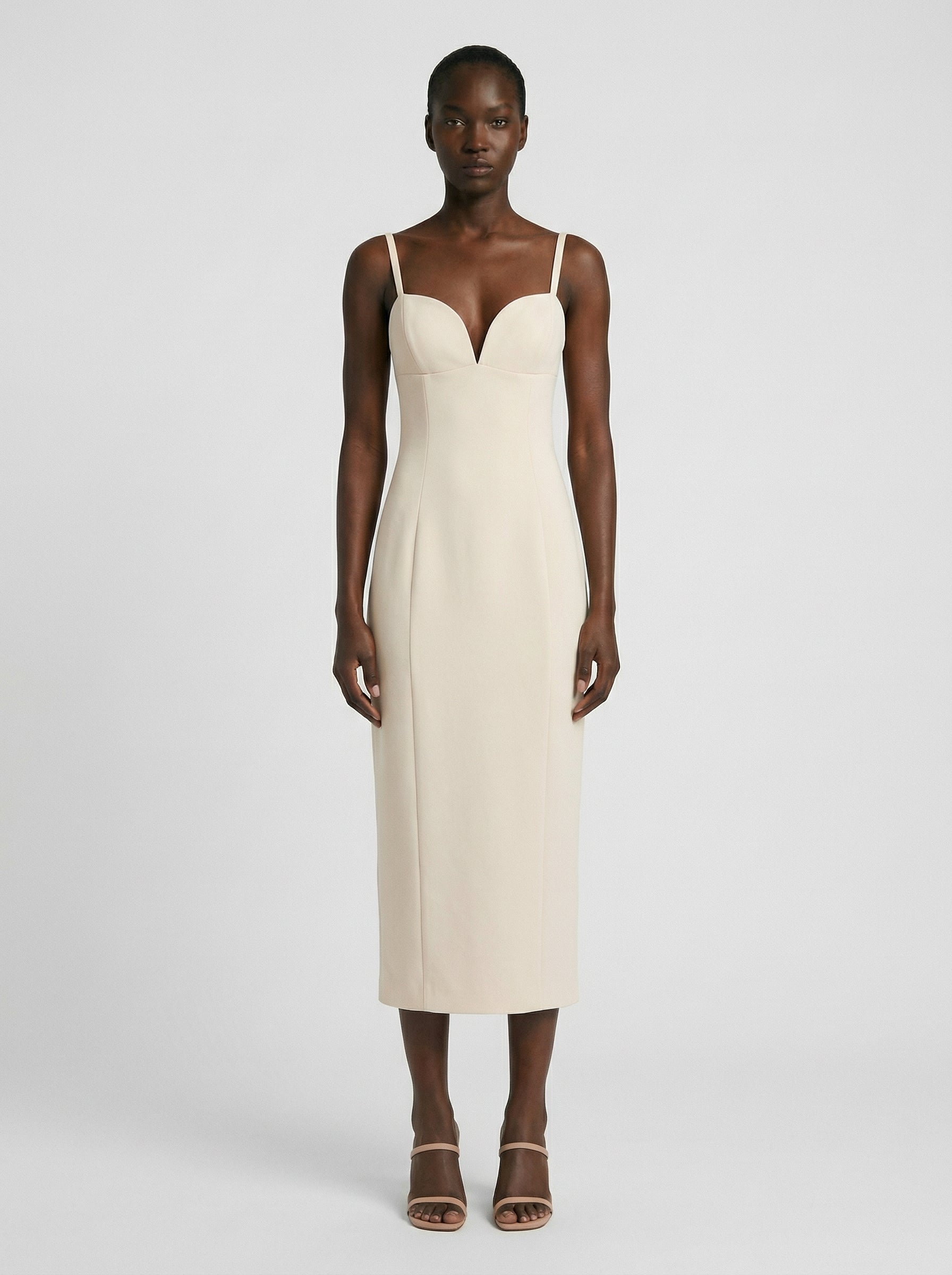 Abito Midi con Scollo Cuore