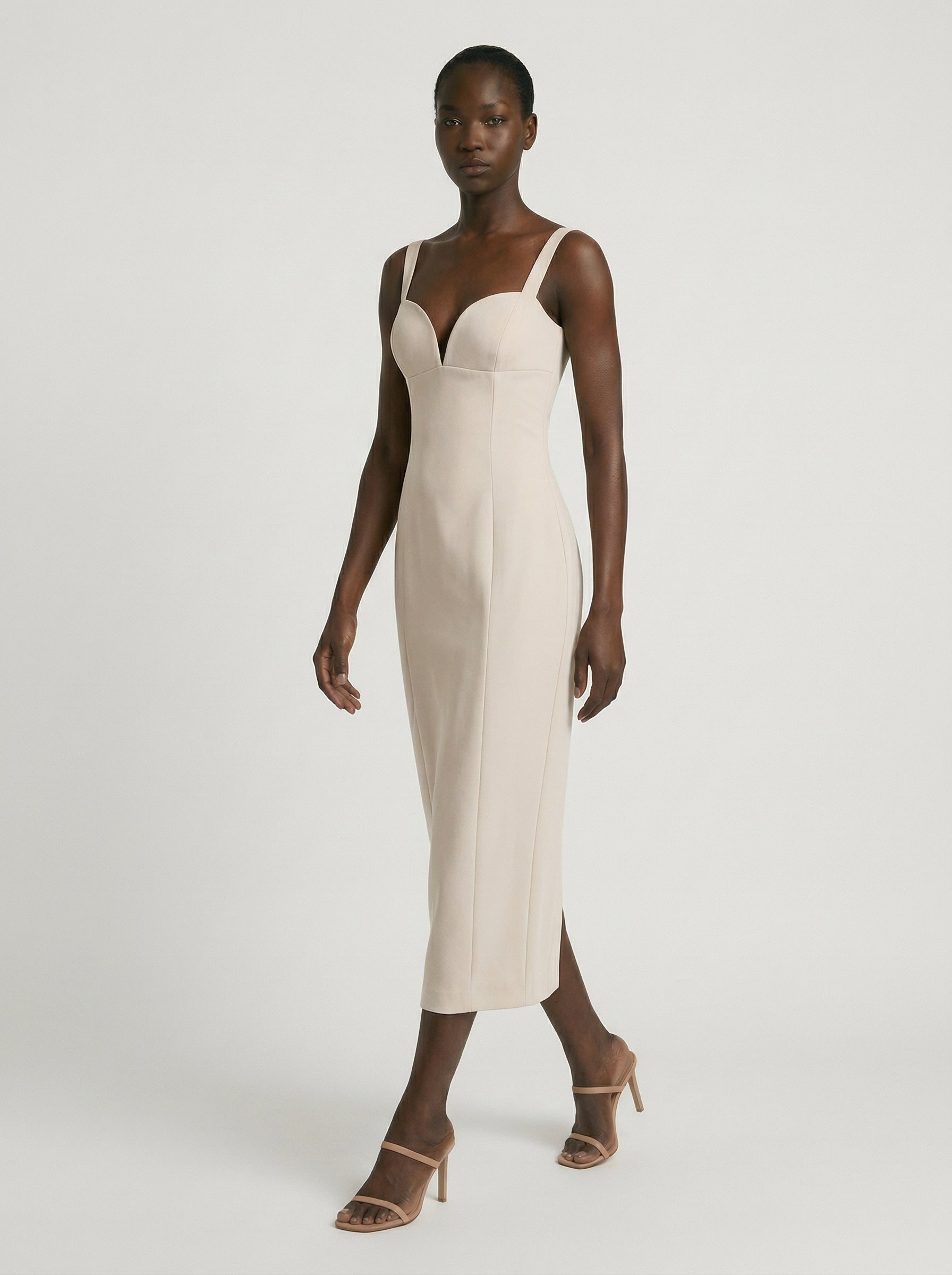 Abito Midi con Scollo Cuore