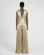 Tuta elegante ampia in jersey metallizzato