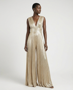 Tuta elegante ampia in jersey metallizzato