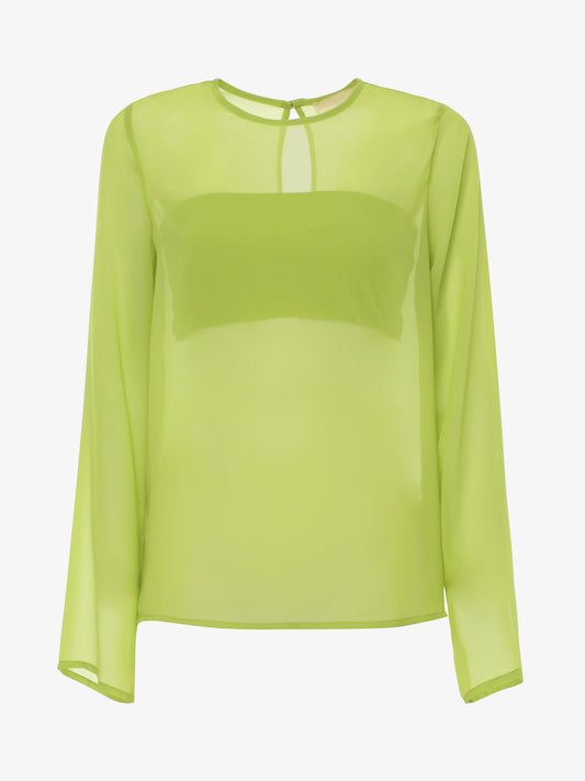 Blusa essenziale in chiffon