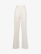 Straight leg trousers with side band with jewel application